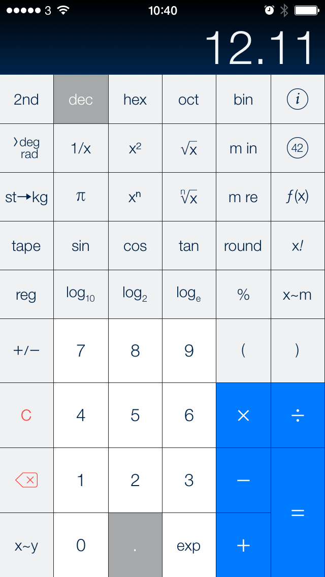 12.11 entered into PCalc